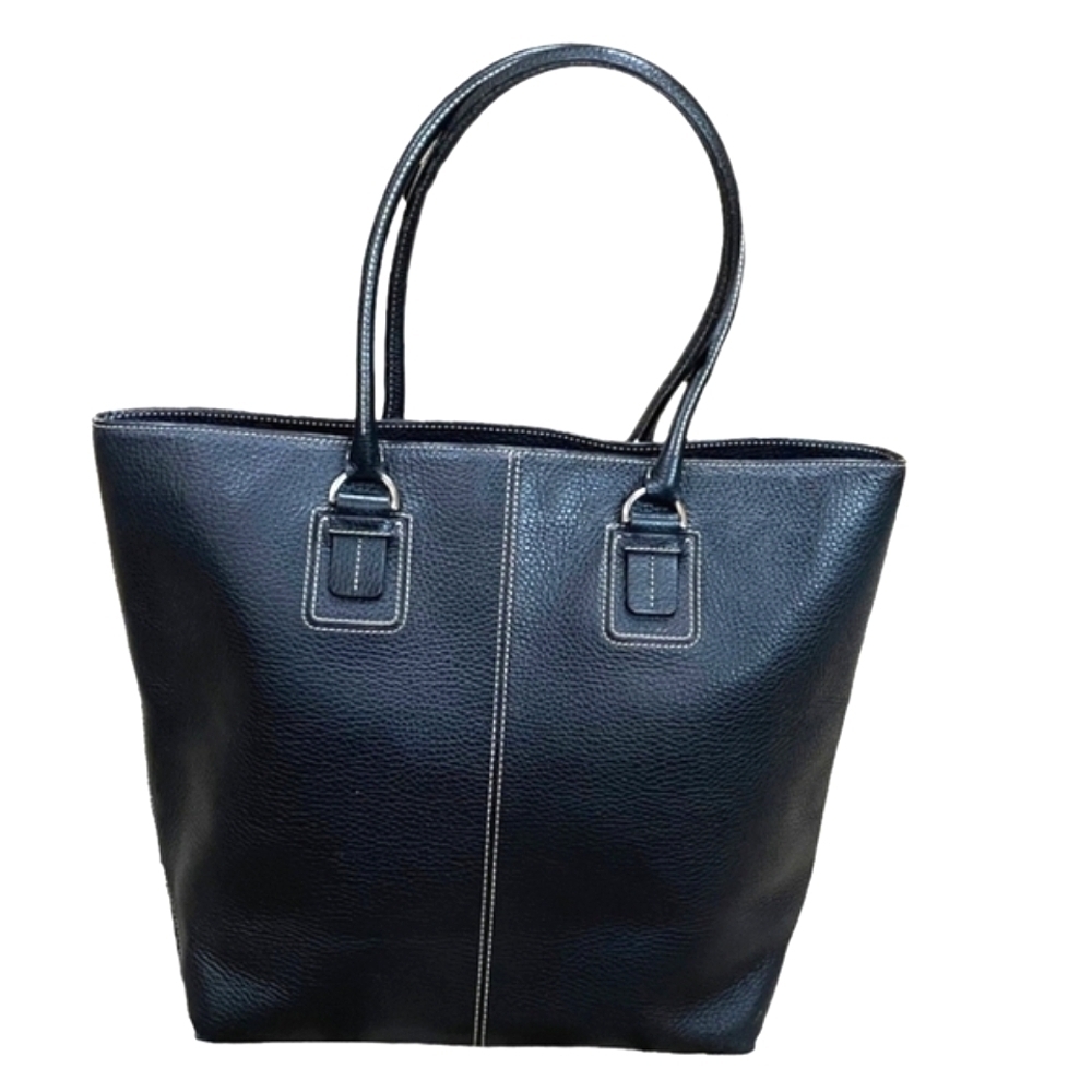 Authentic Tod's Black Leather Tote Handbag. Large. - Picture 6 of 13